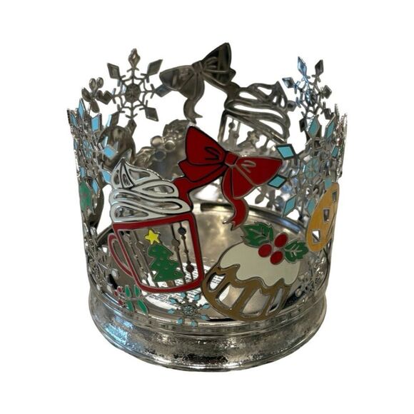 Holiday Tea Party 3 Wick Candle Holder - Picture 1 of 3